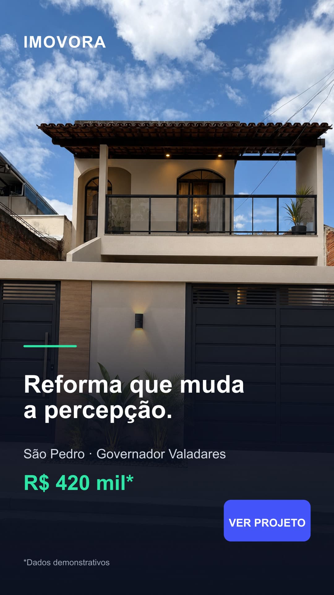Criativo vertical para story